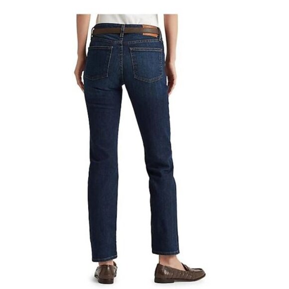 LAUREN RALPH LAUREN - Classic! Dark wash modern straight curvy jeans - Picture 4 of 12